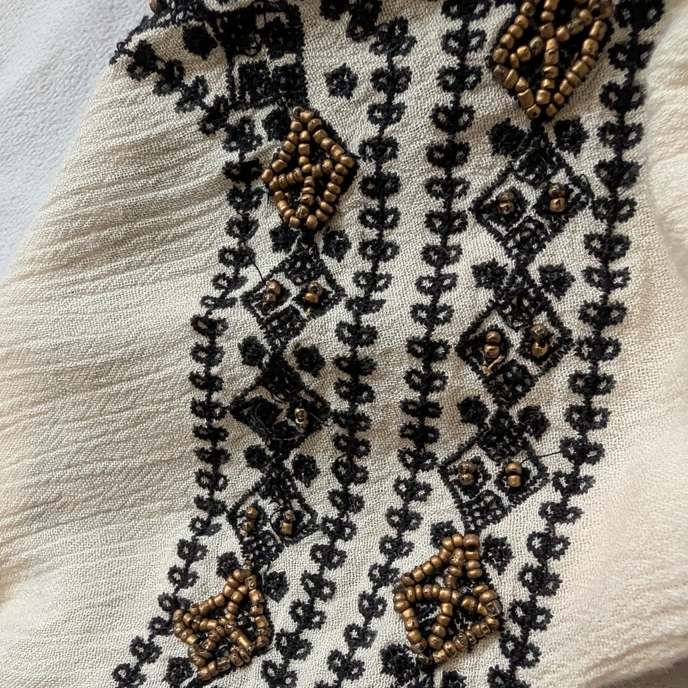 Free People Long Sleeve Embroidered Boho Tunic Dress Size Small - Picture 7 of 16